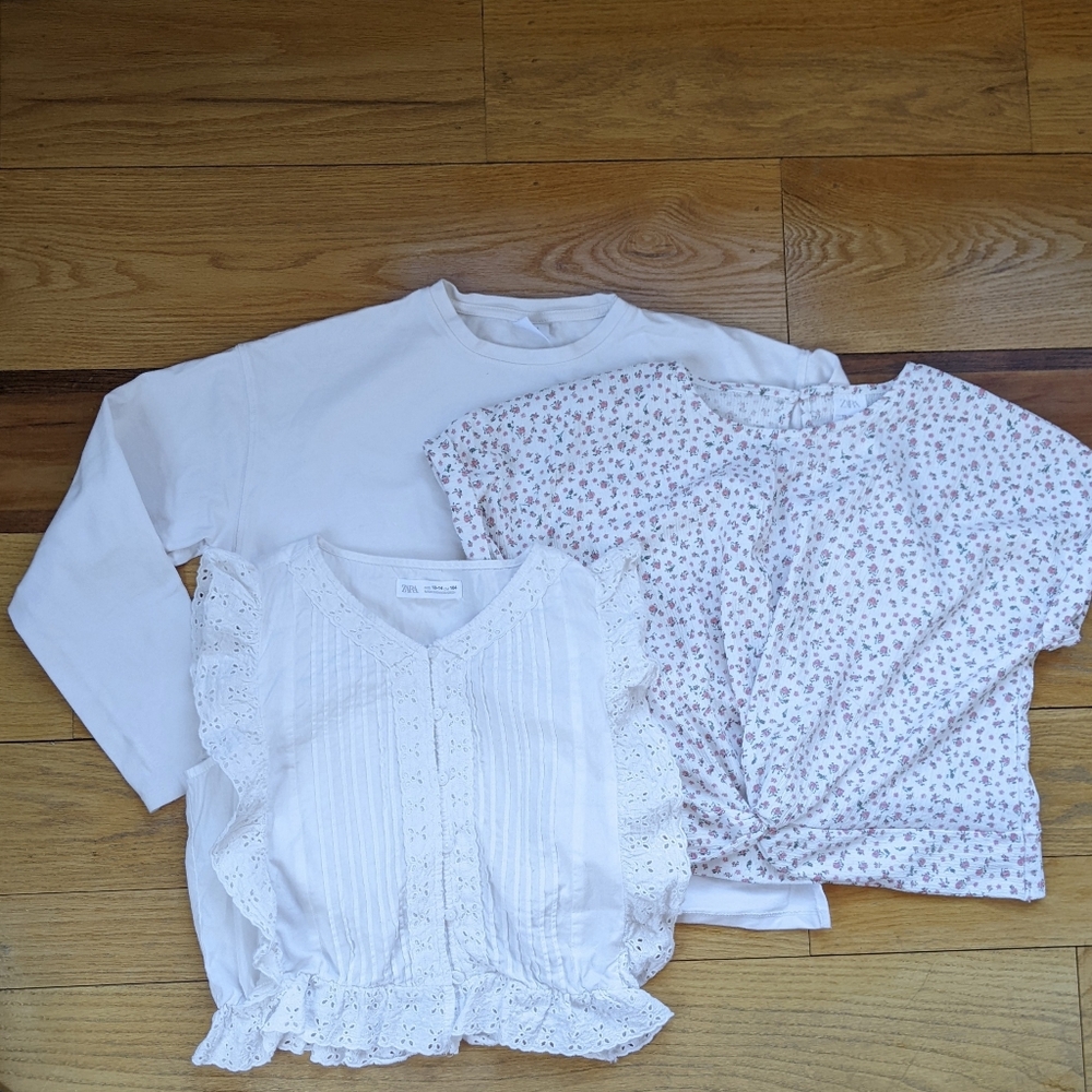 ZARA Short Sleeve Blouse Lot Girls Junior Size 13/14